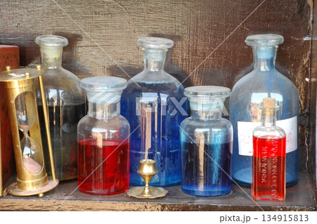 Chemical Or Acids in Glass Containers 134915813