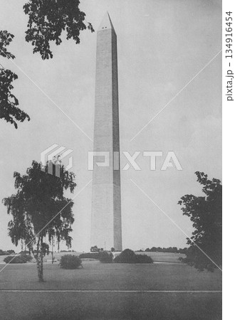 古写真　1916年　米国　ワシントン記念塔 134916454
