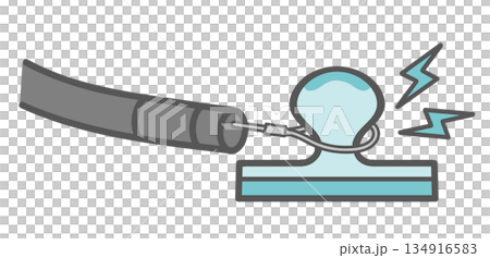 電磁場電流應用與消融（高頻電流燒灼）示意圖 134916583