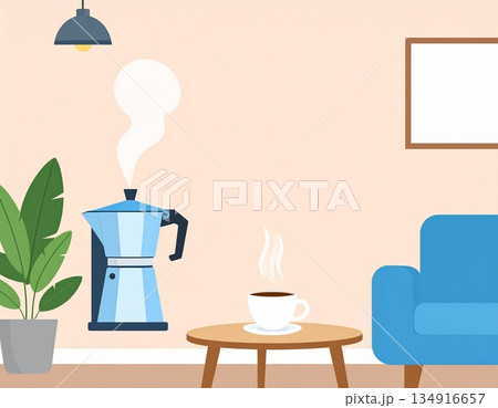 休息時間のイラスト 134916657