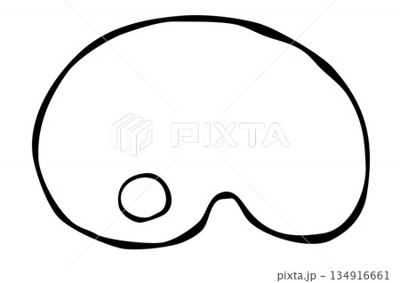 【線画】デザイン素材・飾りパーツ　パレット 134916661