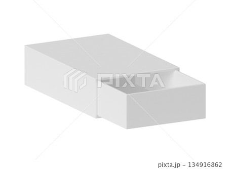 White blank paper slider box. Paperboard sliding lid container packaging. for design White blank paper slider box. Paperboard sliding lid container packaging. for design 134916862