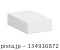 White blank paper slider box. Paperboard sliding lid container packaging. for design 134916872