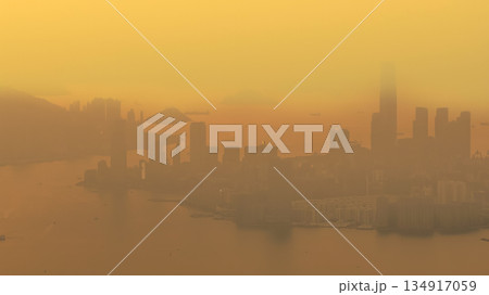 a smog over Victoria Harbour during daytime Dec 28 2025 134917059