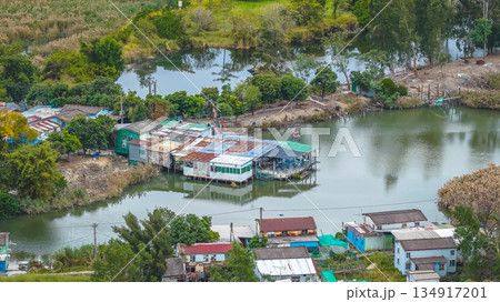 Dec 20 2025 Wooden Ferry Pier At Nam Sang Wai Wetland 134917201