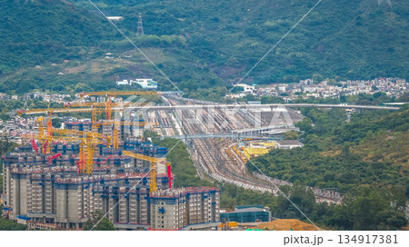 Dec 20 2025 Heavy Machinery Operating At Kam Tin Building Site 134917381