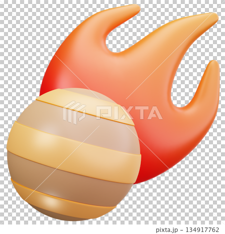 Burning Meteor Planet 134917762