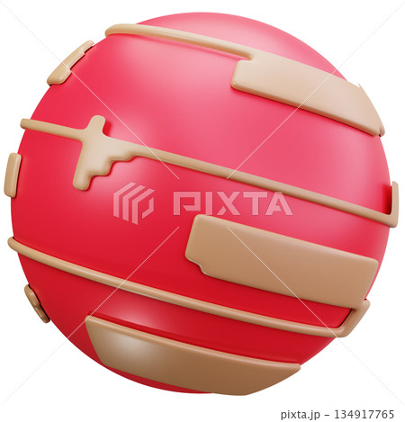 Red Gas Giant Planet Red Gas Giant Planet 134917765