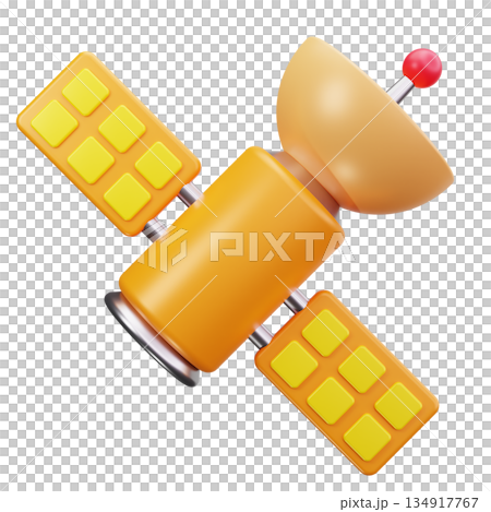 Orange Space Satellite 134917767