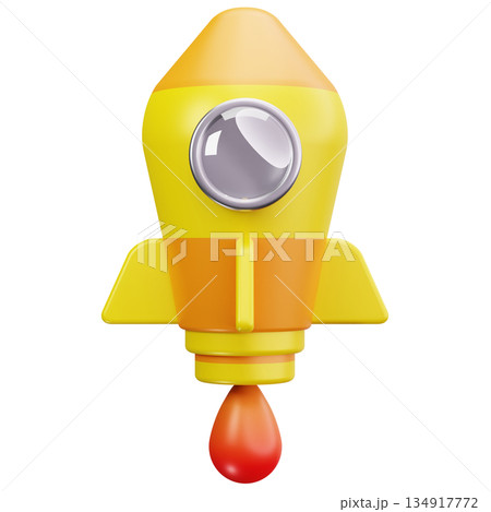 Yellow Space Rocket Yellow Space Rocket 134917772