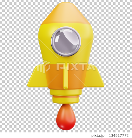Yellow Space Rocket Yellow Space Rocket 134917772