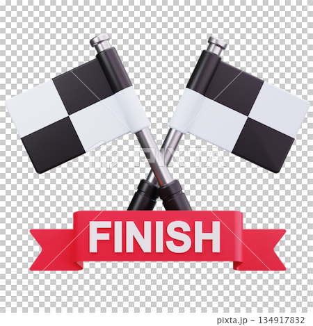 Racing Finish Flags 134917832