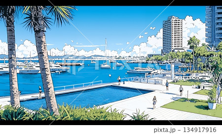 沖縄のヨットハーバー