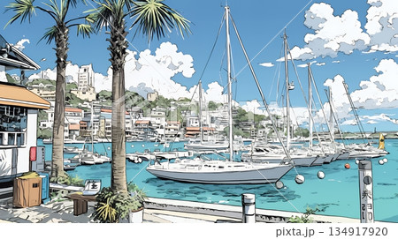 沖縄のヨットハーバー