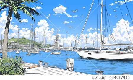 沖縄のヨットハーバー