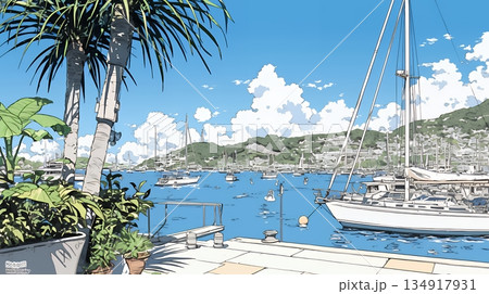 沖縄のヨットハーバー