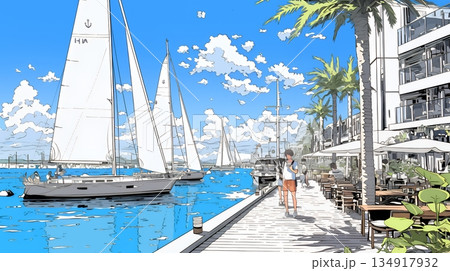 沖縄のヨットハーバー