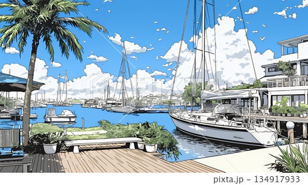 沖縄のヨットハーバー