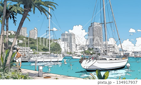 沖縄のヨットハーバー