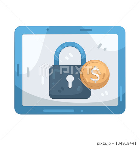Illustration of secure payment Illustration of secure payment 134918441