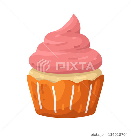Illustration of cupcake 134918704