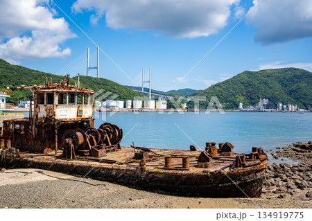 鼠島公園の銀杏丸の風景（長崎市） 134919775