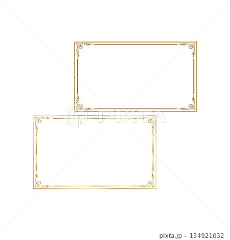 design Luxury Golden Rectangle Corner Certificate Border design Luxury Golden Rectangle Corner Certificate Border 134921032