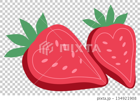 Heart Shaped Strawberry Halves for Valentine's Day Heart Shaped Strawberry Halves for Valentine's Day 134921908
