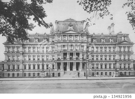 古写真　1916年　米国　ワシントンDCの国務・陸軍・海軍ビル（現アイゼンハワー行政府ビル） 134921956