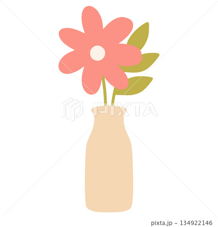 Pink flower in minimal vase celebrating mother's day Pink flower in minimal vase celebrating mother's day 134922146