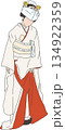 角隠しと白無垢を着た花嫁・女性 134922359