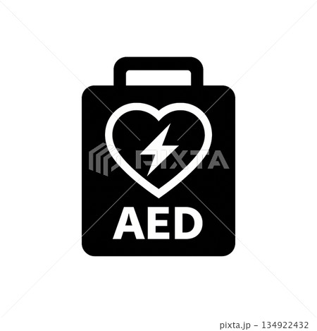AED（自動体外式除細動器）を示すピクトグラム 134922432