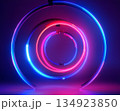 ネオン　ライト　未来の光イメージ　抽象的 134923850