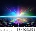 未来の光イメージ　虹色 134923851