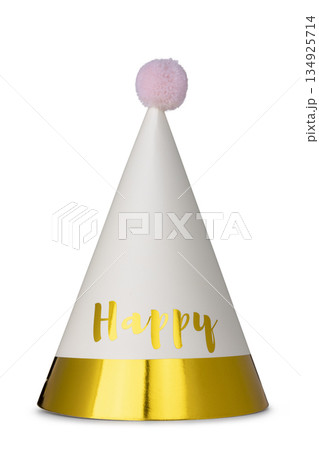 Party hat on white background 134925714