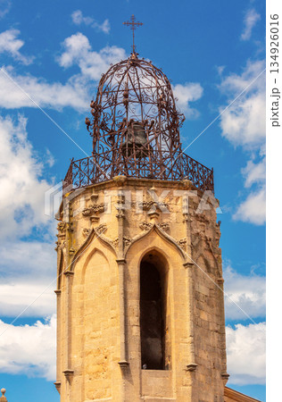Bell Tower of Saint Sauveur Cathedral in Aix en Provence, France 134926016
