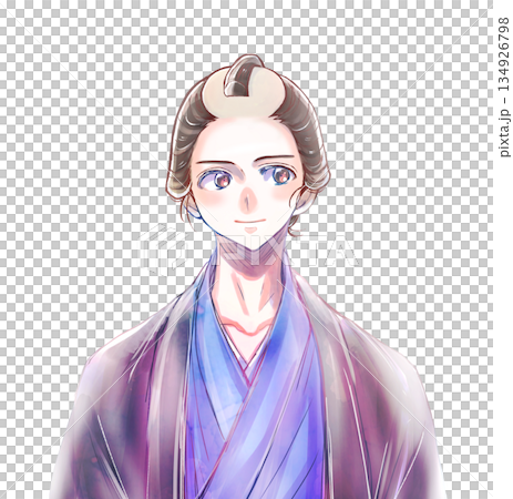 身著和服的男子,江戶時代,半身像 身著和服的男子,江戶時代,半身像 134926798