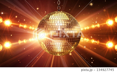 光が交差するミラーボール/ナイトクラブ4 光が交差するミラーボール/ナイトクラブ4 134927745