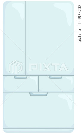 シンプルな冷蔵庫のイラスト ベクター素材 134928232