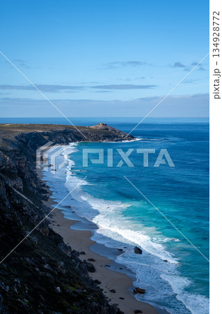 Cliffs near Remarkable Rocks in Flinders Chase National Park, Australia Cliffs near Remarkable Rocks in Flinders Chase National Park, Australia 134928772