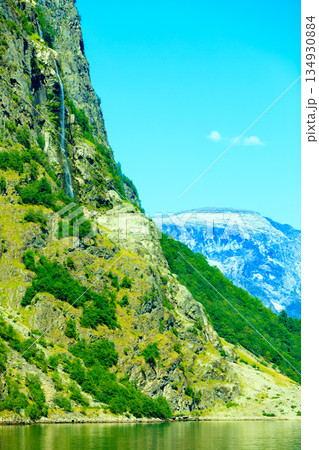 Tourism and travel. Mountains and fjord in Norway. Tourism and travel. Mountains and fjord in Norway. 134930884