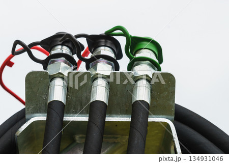 Close up of cable electrical plug, electric extension. Close up of cable electrical plug, electric extension. 134931046