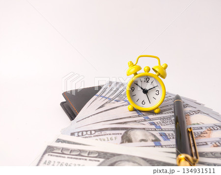 This image is a stock photo illustrating the concept that time is money. This image is a stock photo illustrating the concept that time is money. 134931511