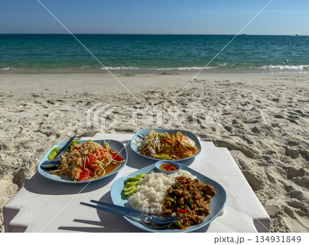Beachside Thai Lunch by Sea 134931849