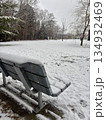 雪に覆われた公園のベンチと静かな冬景色（カナダ） 134932469