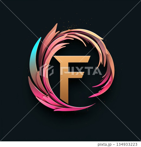 F letter logo in abstract style. Vector design template elements for your application or corporate identity. F letter logo in abstract style. Vector design template elements for your application or corporate identity. 134933223