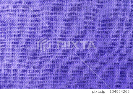 texture fabric burlap for sewing violet, purple background color macro 134934263