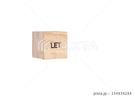 wooden cubes with the inscription Let on a white isolated background wooden cubes with the inscription Let on a white isolated background 134934284