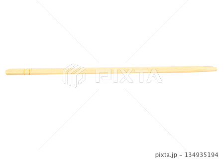 Unused wooden chopsticks in a plastic bag on a white background Unused wooden chopsticks in a plastic bag on a white background 134935194