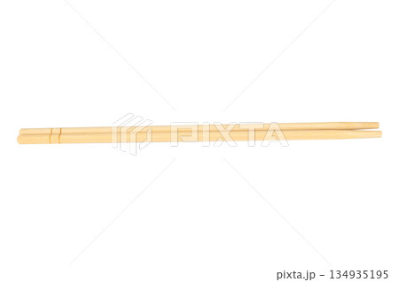 wooden chopsticks isolated on a white background wooden chopsticks isolated on a white background 134935195